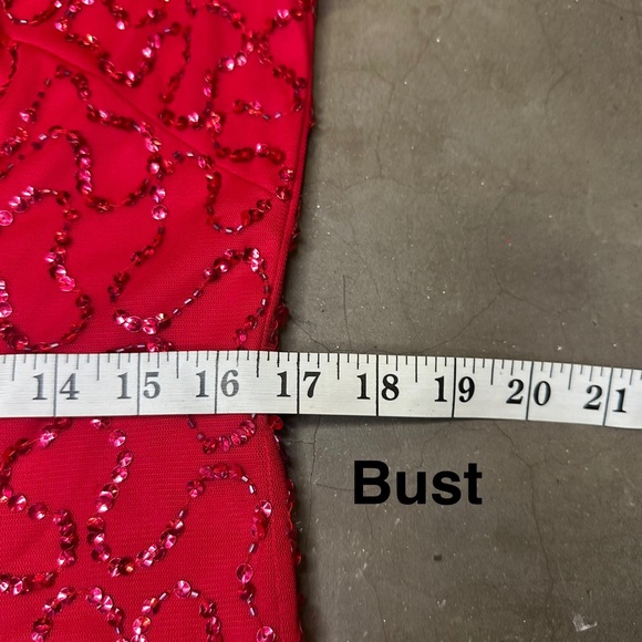 Adrianna Papell- Papelll Studio Beaded Midi Cocktail Party Dress Sz 14 - Picture 9 of 13